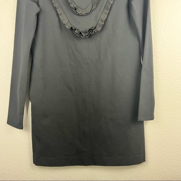 ARITZIA Sunday Best Eliza Long Sleeve Ponte Dress with Ruffles, Black, Size XS - Picture 6 of 10